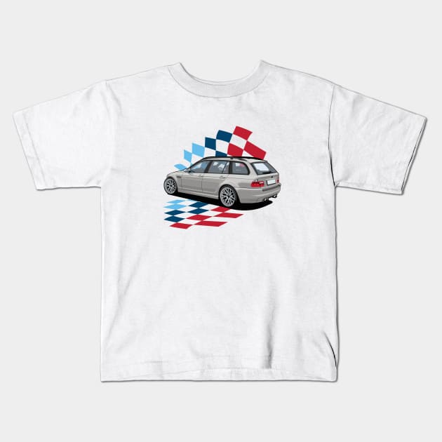 Silverstone Silver Wagon Kids T-Shirt by icemanmsc